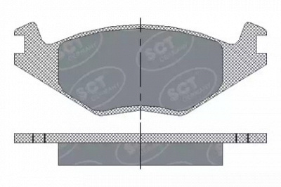 SCT GERMANY sp116pr -  Комплект тормозных колодок, дисковый тормоз